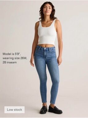 Quince Blue Bella Stretch Skinny Jeans Size 32"